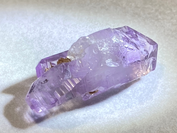タビュラー水晶✨虹入り　ベラクルス アメジスト　原石　ダブルポイント 2枚目の画像