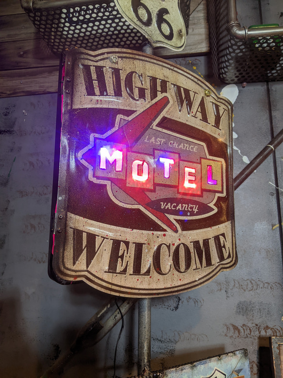 アメリカン サインボード 電飾看板 MOTEL ロードサイン 看板