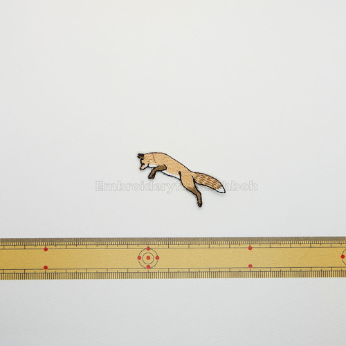キツネのワッペン きつね red fox ワッペン・アップリケ