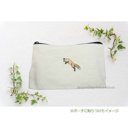 キツネのワッペン きつね red fox ワッペン・アップリケ