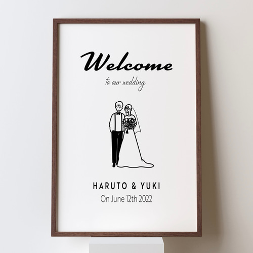 ウェルカムボード/シンプルイラスト _結婚式や入籍のお祝いにも ウェルカムボード/シンプルイラスト _結婚式や入籍のお祝いにも