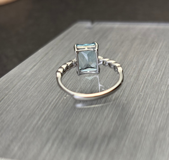 天然大粒「スカイブルー」５Aトパーズ♪SLIVER925指輪　 5枚目の画像