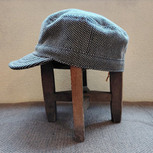 展示品）No9 M ~58cm ラウンドトップワークキャップ 刺し子（表