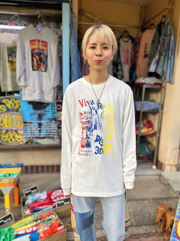 ROLLOVER ロングスリーブTシャツ　長袖　オフホワイト SW2-50 1枚目の画像