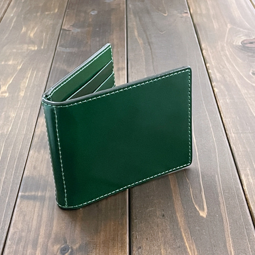 レーデルオガワ コードバン グリーン マネークリップ マネークリップ