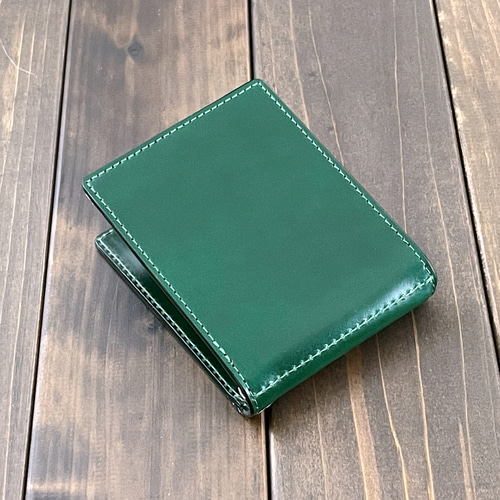 レーデルオガワ コードバン グリーン マネークリップ マネークリップ