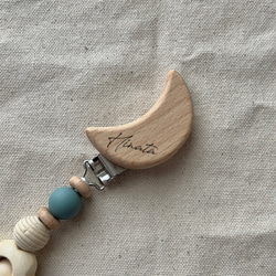 【名入れ】木製MOON歯固めホルダー 3枚目の画像