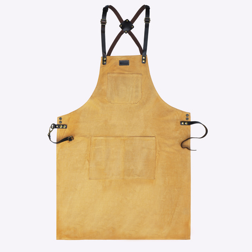 23%OFF中】撥水キャンバスエプロン レザーストラップ 花屋,庭師,木工