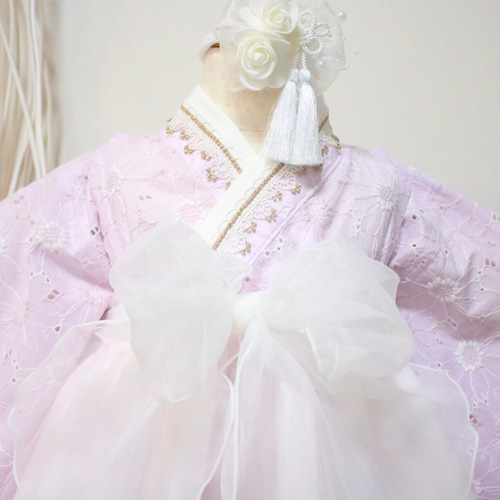 ベビー袴ドレス ハンドメイド 女の子 お食い初め 結婚式 ベビー袴.お食い初め.100日祝い.セレモニードレス. - muu