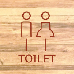 【トイレサイン・トイレマーク】【トイレ・レストルーム・お手洗い】可愛いデザインでトイレサインステッカー♪ 14枚目の画像