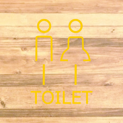 【トイレサイン・トイレマーク】【トイレ・レストルーム・お手洗い】可愛いデザインでトイレサインステッカー♪ 10枚目の画像