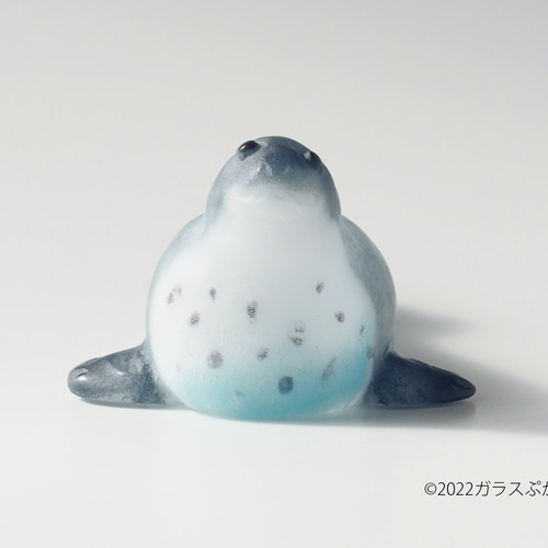 ガラス「あざらし1」/オブジェ 置物 アザラシ 立体・オブジェ