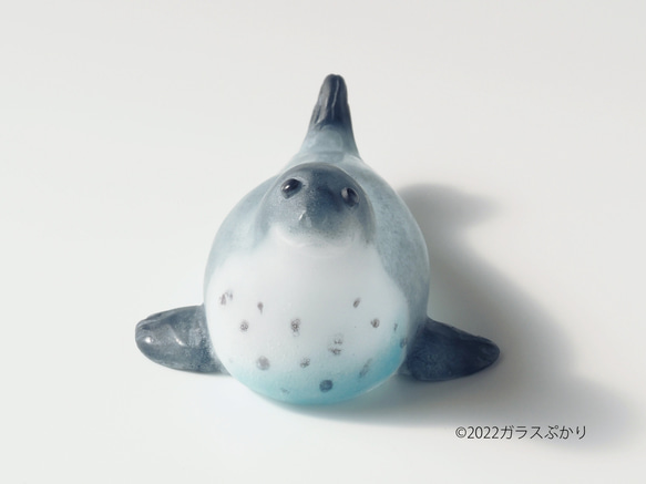 ガラス「あざらし1」/オブジェ 置物 アザラシ 立体・オブジェ