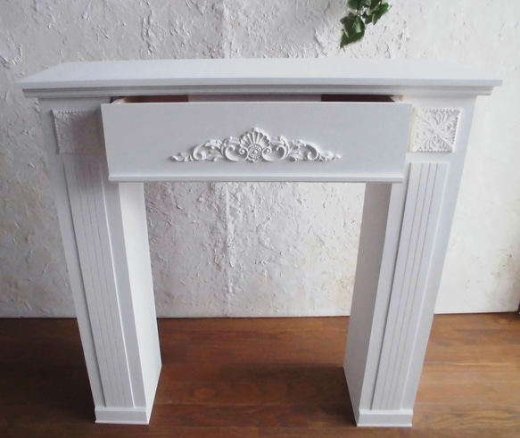 マントルピースEa型W80H80D25 引出し付き 組立タイプ 棚・シェルフ  