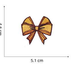 2枚入り可愛いリボン刺繍アイロンワッペン 2枚目の画像
