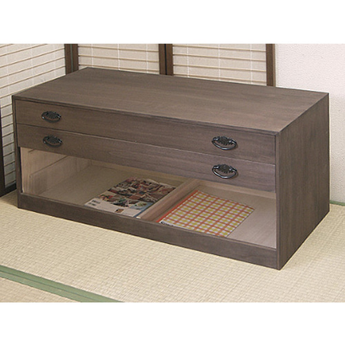 かのこ　✨美品✨桐箪笥 桐たんす4段「咲」焼桐色系とのこ仕上げ 着物用 桐箪笥 桐