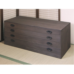 美品 オーク色 着物タンス 開梱設置無料]【大川家具】≪受注生産≫着物収納チェスト 80