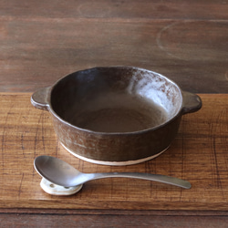 耐熱陶器　グラタン皿【1人用】 ブラウン【限定生産】 1枚目の画像