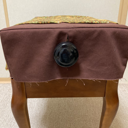 オーダーメイド/ピアノ椅子カバーウィリアムモリス生地使用/茶色ベース 7枚目の画像