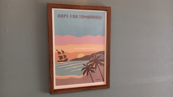 HOPE FOR TOMORROW アート イラスト デザイン ポスター A4 A3 インテリア 1枚目の画像