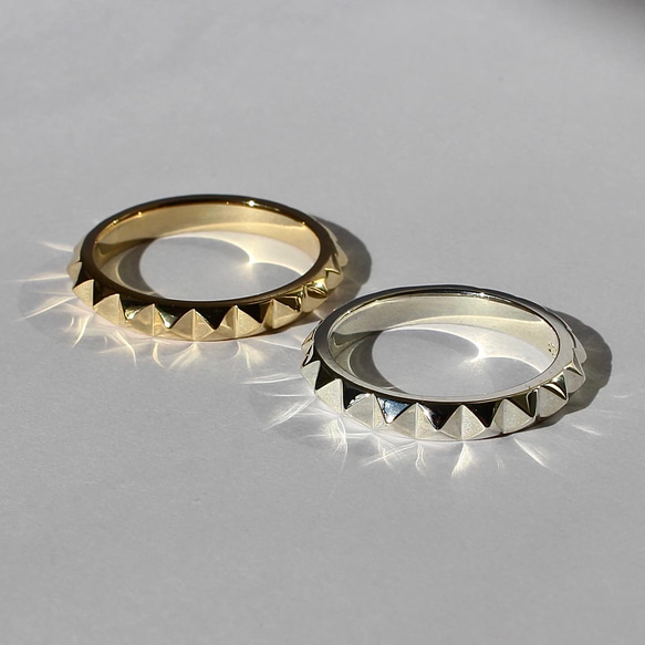 Pyramid Stud Ring (Width 3mm) / SV925 4枚目の画像