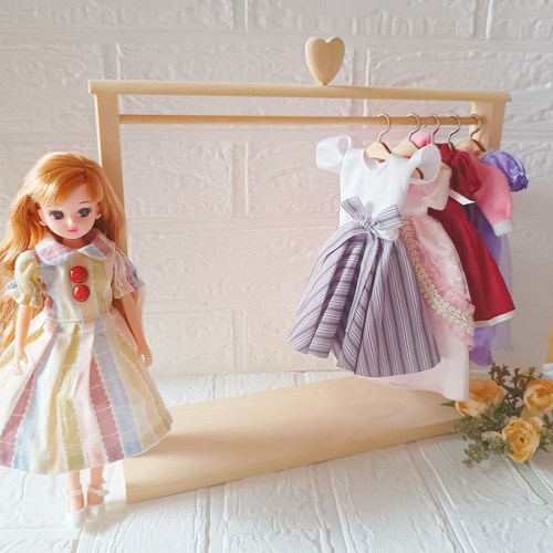 ハンドメイド　ドール　ハンガー ラック　ソランちゃん レミンちゃん ソランちゃん等 ドール ハンガー ミニハンガー 人形