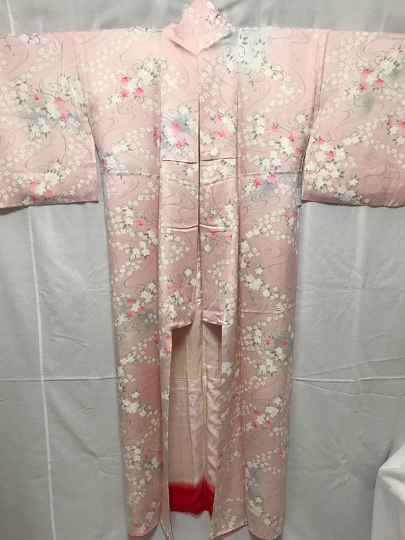 着物傘オブジェ ミニサイズ　アンティークの絹の着物使用　東京の職人が手仕事で制作　オンリーワン　プレゼントに最適　#2 6枚目の画像