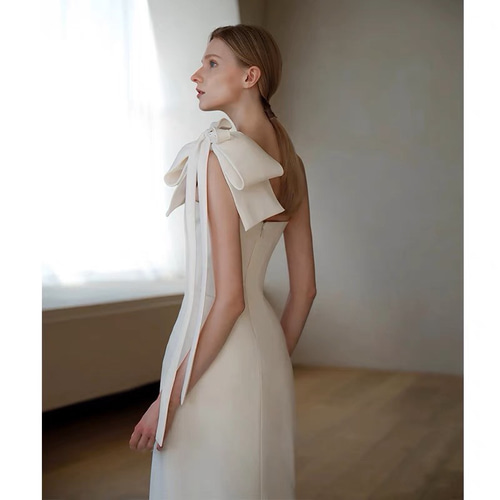 シンプルサテンパーティドレス ドレス ウララ--1000着達成感謝セール  