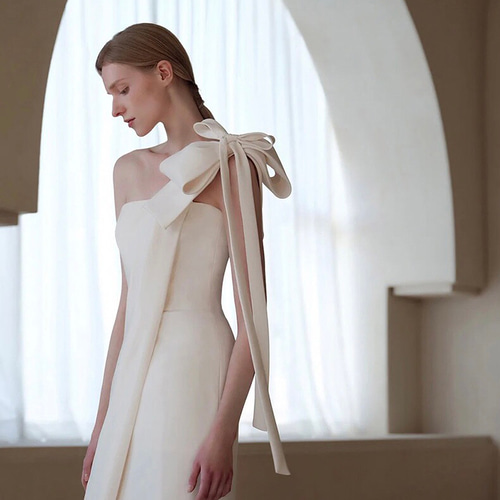 シンプルサテンパーティドレス ドレス ウララ--1000着達成感謝セール  