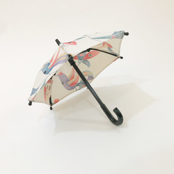 着物傘オブジェ ミニサイズ　アンティークの絹の着物使用　東京の職人が手仕事で制作　オンリーワン　プレゼントに最適　#11 3枚目の画像