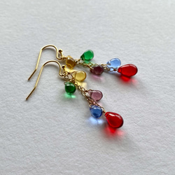 我們將用您選擇的 5 顆珠子製作♪彩虹色肥皂泡水滴耳環 / 耳環 Oshi color Oshikatsu 第10張的照片