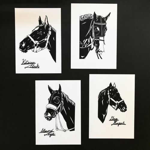 ゴールドシップ 切り絵ポスター（原画） 切り絵 megane041 通販