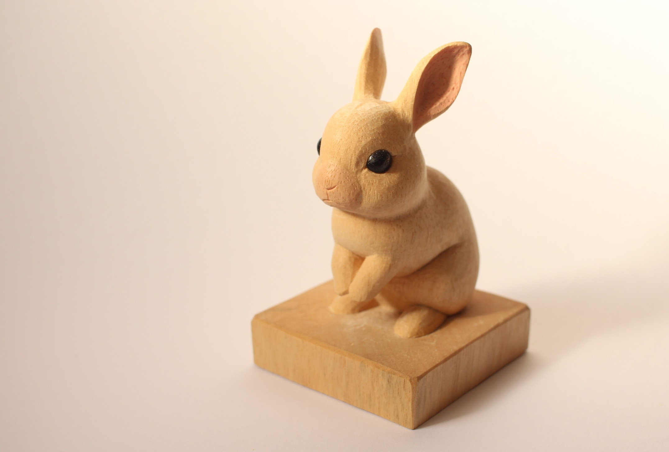 『受注製作』かわいいミニウサギ/木彫り