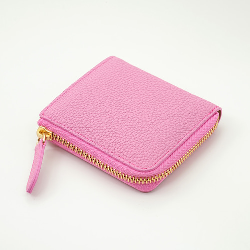 CAFUNE レザー製ミニ財布型キーホルダー ピンク CAFUNE レザー製ミニ