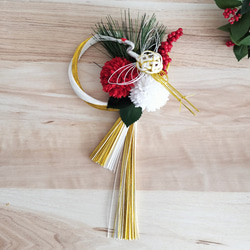 お正月しめ縄＊ハンドメイド クラフトバンド レシピ】八重椿のしめ縄 | M's Factory
