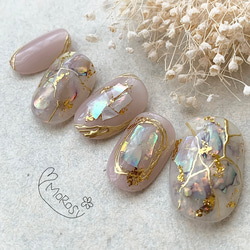 MOROSY191☆ハワイアンジュエリー 夏ネイル 夏 花 メタリック