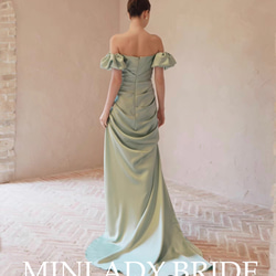 ミントグリーン　ウェディングドレス　カラードレス　カラーウェディングドレス 10枚目の画像