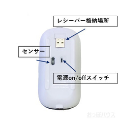 【最新7色LEDランプ】 ワイヤレスマウス 静音 軽量 USB 超薄型 レインボー 4枚目の画像