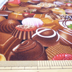 リアルなチョコレート柄(シーチング生地)(30cm×30cm) 3枚目の画像