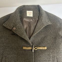 ダッフル風ショートコート/ジャケット　ポケット付き【春秋冬】グレイッシュ 10枚目の画像