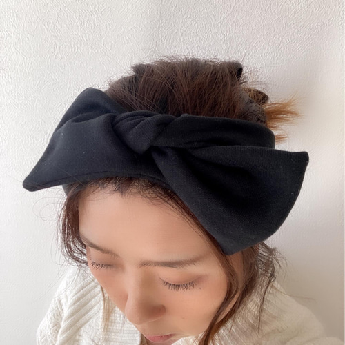 スウェットビックリボン ヘアバンド ヘアバンド・ターバン Hinatabocco