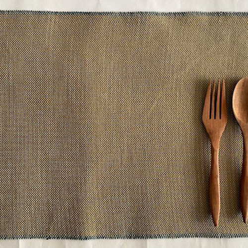 ランチョンマット・2枚組／手織り・本藍染め ランチョンマット・2枚組