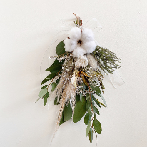 早割］クリスマススワッグとしてもお正月 しめ縄リースとしても 2Way