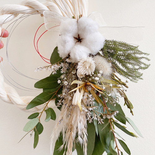 早割］クリスマススワッグとしてもお正月 しめ縄リースとしても 2Way