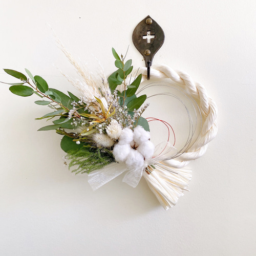 早割］クリスマススワッグとしてもお正月 しめ縄リースとしても 2Way