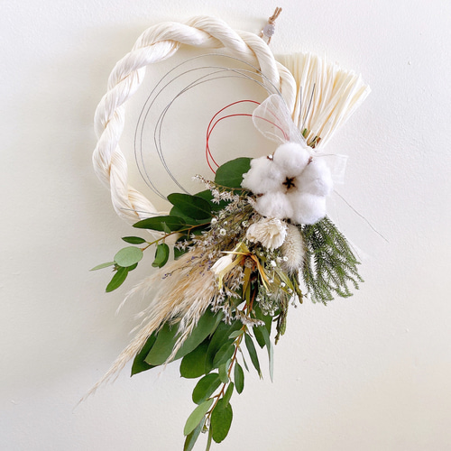 早割］クリスマススワッグとしてもお正月 しめ縄リースとしても 2Way