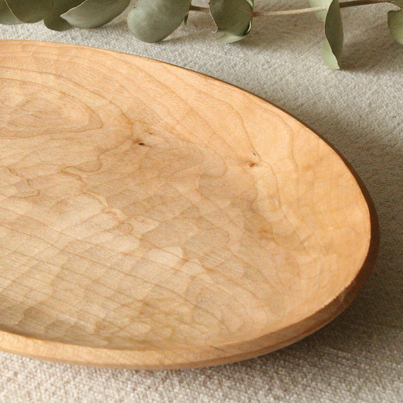 木のオーバル皿（チェリー）#ODG-CH-01 6枚目の画像