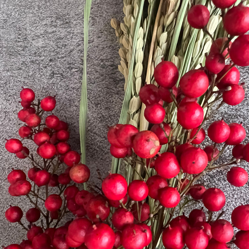 南天の正月飾り しめ縄 しめ縄飾り しめ飾り しめ縄・しめ飾り