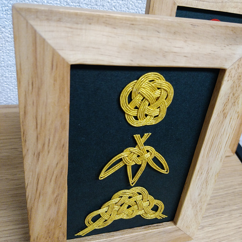 水引アートフレーム】松竹梅 ゴールド その他雑貨 水引Labo