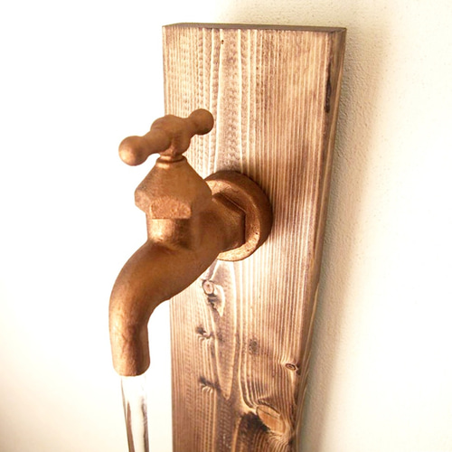 癒しの空間・室内水道オブジェ】水が溢れないバケツ＆宙に浮く蛇口から